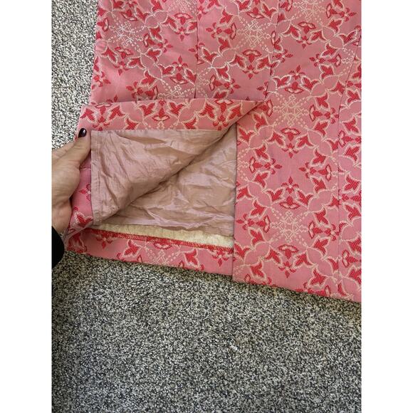 Women's MODA International Christmas Holiday Skirt Size 8 Candyland Pink Red - Picture 6 of 9